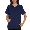 thumbnail image 5 of FNFYFH Womens V Neck Scrub Tops Stretchy Soft Top Scrubs Breathable & Easy Care Nurse Uniform Shirts with Pockets, 5 of 8