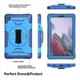 thumbnail image 3 of Shockproof Case for Samsung Tab A7 Lite 8.7 T220 T225, Military Grade Protection Rotating Stand Hand Strap Shoulder Strap Kids Friendly Bumper Rugged Case for Galaxy Tab A7 Lite 8.7",Blue, 3 of 8