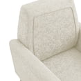 thumbnail image 5 of Inspired Home Kadin Linen Accent Chair with Square Arms, Beige, 5 of 7