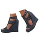 thumbnail image 4 of Nuevas sandalias de cuña Zapatos de mujer ahuecados con boca de pez de fondo grueso para mujer Wmkox8yii sa3559, 4 of 6