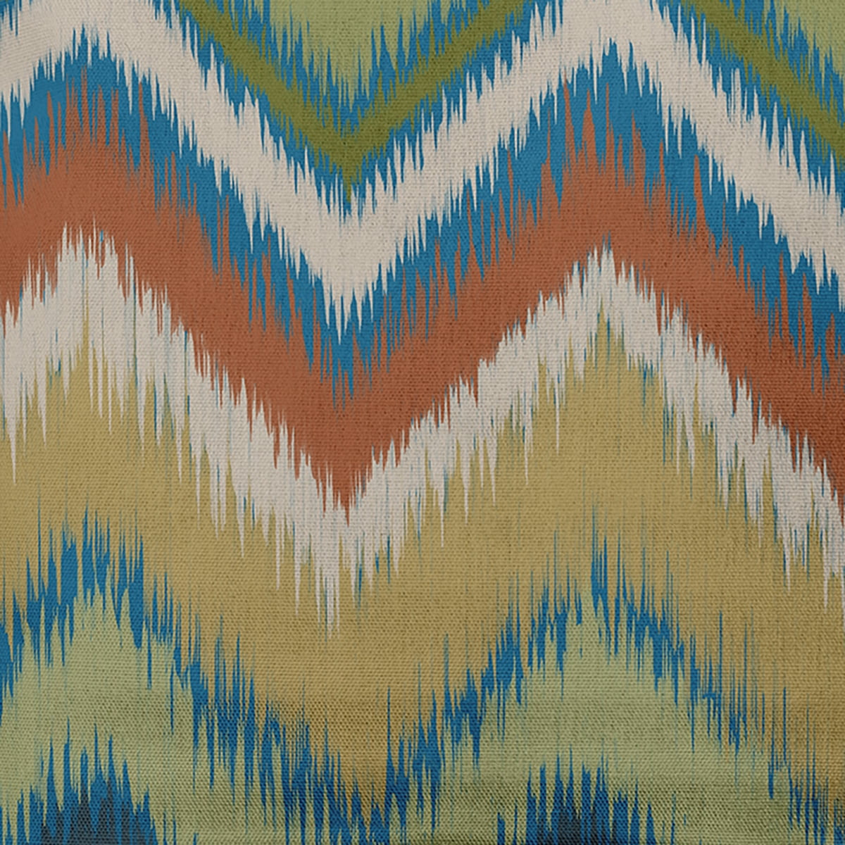 Simply Daisy 16" x 16" Ikat Chevron Decorative Throw Pillow, Autumn Blue
