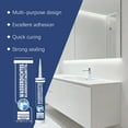thumbnail image 2 of Waterproof Silicone Sealant for Bathroom, Flexible Clear Adhesive Caulk for Kitchen, Moisture Resistant Gap Filler for Sink and Tub, 300ml Tube for Home Repair, 2 of 7