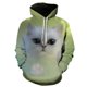 thumbnail image 3 of Sudadera con capucha con estampado de gato estrellado divertido para hombre, jerséis casuales con capucha y estampado de gato en 3D, novedad, sudaderas, tops, ropa de calle para hombre, 3 of 5