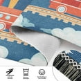 thumbnail image 6 of Yayeee Runner Rug for Bedroom 2'x6' Machine Washable Hallway Non Slip Mat, Blue Cute Train Pattern, 6 of 8