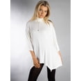 thumbnail image 4 of DARING DIVA Women's Stylish Turtleneck Drop Sleeve Sweater XS White, 4 of 7