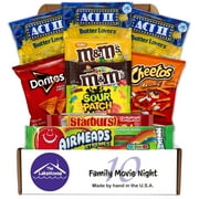 Family Movie Night Supplies Candy Popcorn Snacks Gift Basket - Date Night