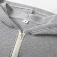 thumbnail image 6 of Women's Solid Color Hooded Pullover Sweatshirt, Half Zip Cropped Short Length Long Sleeve Athletic Top with Front Pocket, Sporty Casual Streetwear for Cold Weather Warmth and Comfort Grey S, 6 of 8