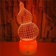 thumbnail image 4 of Creative Gourd Model 3D Visual Night Light Led Colorful Touch Atmosphere Table Lamp USB Sleep Lighting Bedroom Decor Kids Gift （Style 2）, 4 of 5
