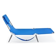 Ostrich The Original Chaise Beach Chair, Folding & Reclining Outdoor Lounger, Ocean Blue