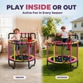 thumbnail image 6 of 55” Toddler Trampoline for Kids with Enclosure, Kids Trampoline, SEGMART Indoor Trampoline, Small Trampolines for Kids, Mini Trampoline with Sandbag, Rings, Ocean Balls, Gifts for Boys, Girls, 6 of 8