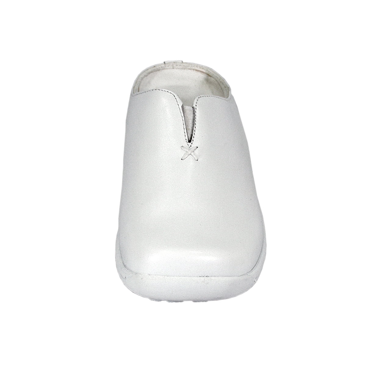 24 HOUR COMFORT Isabella Wide Width Professional Sleek Clog WHITE 12