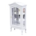 thumbnail image 1 of Mueble de casa de muñecas en miniatura, vitrina blanca con parte superior curvada, 1 of 3