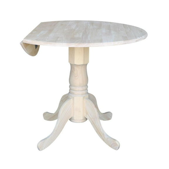 International Concepts 36-in Round Dual Drop Leaf Wood Table