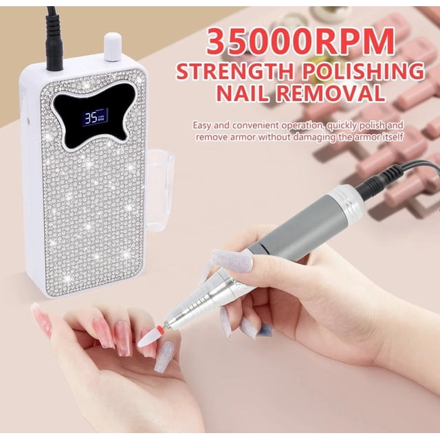PULIDOR DE UÑAS-MANICURE PORTÁTIL RECARGABLE DE 35000 RPM