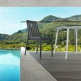 thumbnail image 6 of Luxury Commercial Living 35" Gray High Back Stackable Outdoor Patio Dining Chair, 6 of 7