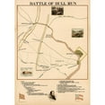 thumbnail image 2 of Vintage Maps 18x24 Black Modern Framed Museum Art Print Titled - Civil War Battle of Bull Run or Manassas, 2 of 4