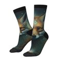 thumbnail image 1 of Fotbe Vintage Pattern Fox Calcetas Largas con Estampado para Hombre y Mujer – Calcetas de Compresión Transpirables y Elásticas, Viajar y Uso Diario Talla 5-11, 1 of 6