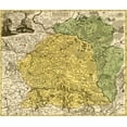 thumbnail image 2 of Vintage Maps 23x20 Gold Ornate Wood Framed with Double Matting Museum Art Print Titled - Lithuania 1778, 2 of 4