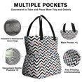 thumbnail image 3 of Pioneer Flower Floral Print Pattern Drawstring Lunch Bag Women - Drawstring Lunch Bag Insulated for Work Office - Stain-Resistant Large Lunchbags for Women with Multi-Pockets, 3 of 6