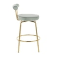thumbnail image 3 of Rhonda Glam Counter Stool in Gold Metal and Sage Green Velvet by LumiSource - Set of 2, 3 of 6