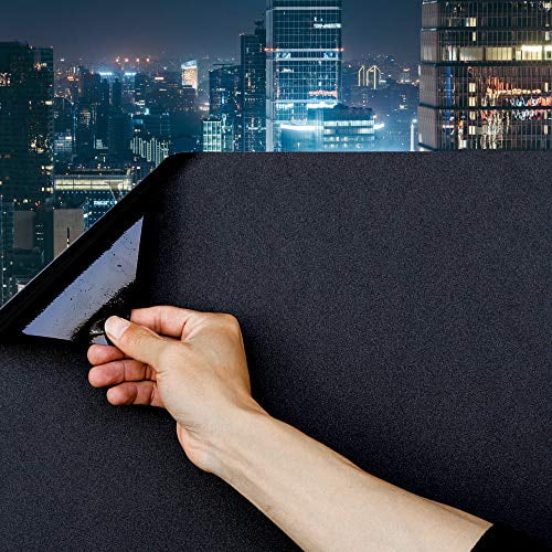 Static Cling Total Blackout Window Film 100 UV Blocking Window
