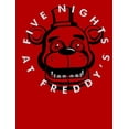 thumbnail image 2 of Five Nights at Freddy's Freddy Fazbear Face Line Art Boy's Red T-shirt-S, 2 of 4