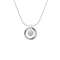 thumbnail image 2 of Delight Jewelry Silvertone Clear Crystal Heart Hero Ring Charm Necklace, 18", 2 of 4