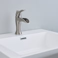thumbnail image 2 of Eviva Swan Luxury Water-fall Single Handle (Lever) Bathroom Sink Faucet (Brushed Nickel), 2 of 2