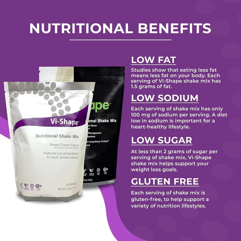 Vi-Shape Sweet Cream Nutritional Shake Mix, Protein Powder Drink