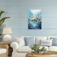 thumbnail image 2 of Stupell Industries Ocean Waves Turtle Undersea Gray Framed Giclee Art, design by LSR Design Studio, 24 x 16, 2 of 8