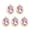 Purple, variant on CEORPER Pack of 5 Beautiful Floral Cameo Charm Ideal for Custom Jewelry Creations