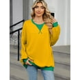 thumbnail image 4 of IWEMEK Womens Sweatshirt Casual Winter Oversize Pullover for Ladies Tops Going Out Yellow T-Shirts Size L, 4 of 7