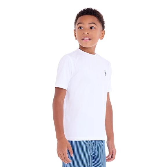 U.S Polo Assn. Boys Short Sleeve Rashguard, Sizes 4-18