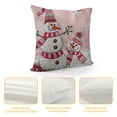 thumbnail image 4 of PHYHOO  Bundles, Merry Christmas Snowman Velvet Pillow Covers, Pink, Outdoor Waterproof Pillow Inserts, 4 of 5