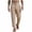 #0273-Khaki, variant on Men Linen Pants with Triple Button Fly and Multi Patched Pockets Double Pleated Front Relaxed Fit Cropped Cargo Trousers for Men