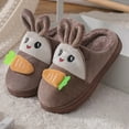 thumbnail image 2 of Kids Boys Girls Cute Rabbit Slippers Non-slip Fuzzy Warm Soft Bunny Slippers For Toddlers Bedroom House Indoor Shoes, 2 of 8