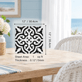 Black/White 12x12 Inch Encaustic Peel and Stick Wall Tile Stickers, 10 ...