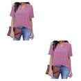 thumbnail image 3 of Blusa con cuello en V Minnieouse Floral manga corta holgada verano mujer S M L XL XXL, 3 of 6