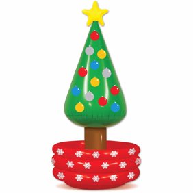 Homcom 4 Ft Inflatable Led Christmas Tree And Presents Lawn