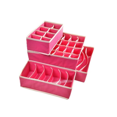 

Fuieoe Pen Holder Non-woven Underwear Storage Box Underwear Bra Socks Storage Box (4 Pieces 1 Set)