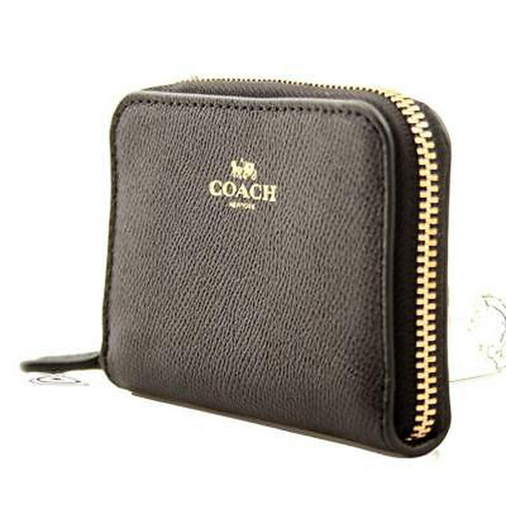 Coach New Coach Womens Zip Around Coin Case In Black, 87922