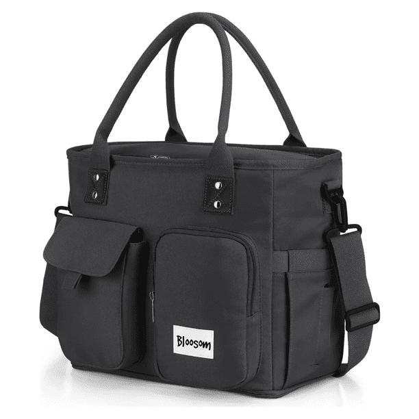 Lonchera Térmica Bloosom Bolsa De Almuerzo Portátil Fiambrera 16l Negro