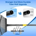 thumbnail image 5 of YeYeBest 25 Tines Heavy Duty Garden Leaf Rake for Lawns, 65" Long 18" Wide Adjustable  Sturdy Metal Yard Rake with Non-Slip Comfort Handle, 5 of 7