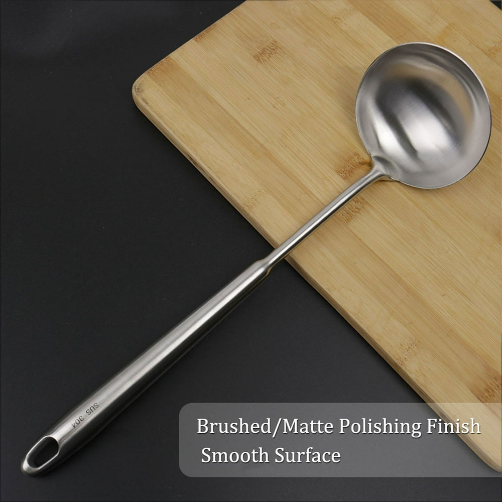 14" Stainless Steel Soup Ladle Spoon Handle Restaurant Kitchen Scoop