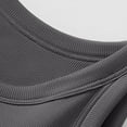 thumbnail image 7 of Womne Ribbed Tank Top with Sewn in Built in Bra Cup Sleevless Form Fitting Push Up Padded Bra Cami Shirt Basic Knit Tee Gray L, 7 of 7