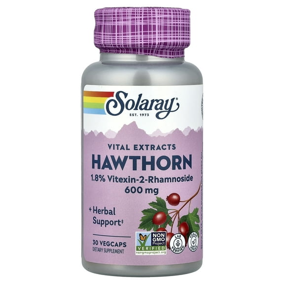 Solaray One Daily Hawthorn Extract 600 mg Capsules, 30 Ct