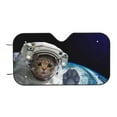 thumbnail image 6 of Lsque Cat Astronaut Car Windshield Sun Shade | Accordion Folding Style Auto Shade for Car Truck SUV Van | Blocks UV Rays Sun Visor Protector | Medium, 6 of 7