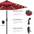 thumbnail image 3 of ABCCANOPY Durable Solar Led Patio Umbrellas with 24LED Lights 7.5FT with 6 Sturdy Ribs(Burgundy), 3 of 9