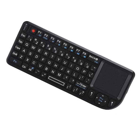 2.4GHz Touchpad Keyboard, Super Thin and Lightweight, Backlit, Anti Interference, Infrared Light Indicator with USB Receiver for HTPC for PS3 for PS4 for