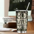 thumbnail image 6 of Old Lives Matter Gifts for Men, Stainless Steel 20oz Camo Coffee Tumbler, Birthday Gifts for Dad from Daughter Son Child, Retirement Military Gag Gifts for Grandpa Uncle Old Men, 6 of 6